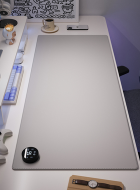 加热鼠标垫暖桌垫办公室桌面左边开关电热书桌垫电脑桌发热暖手垫