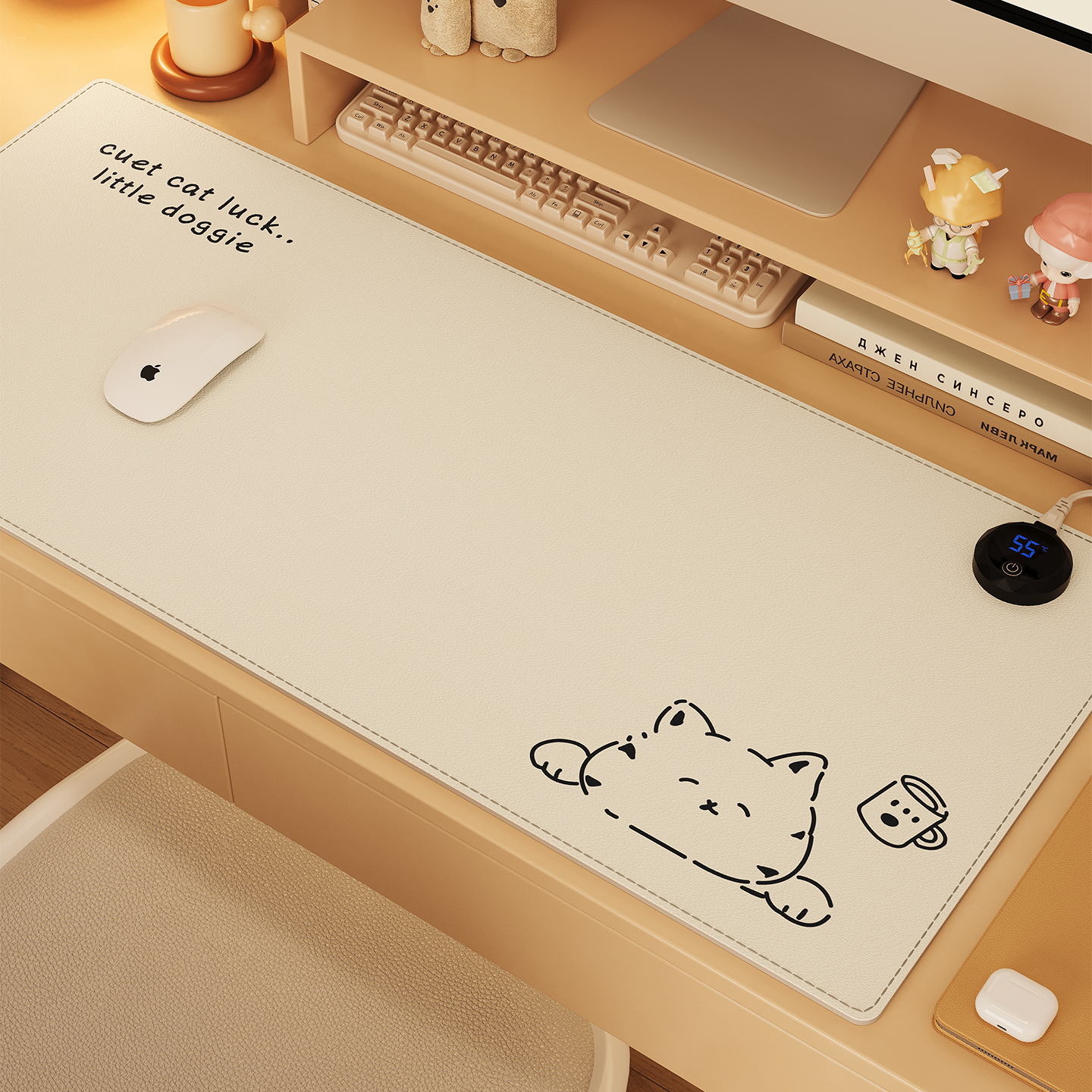 加热鼠标垫超大女生高颜值办公室