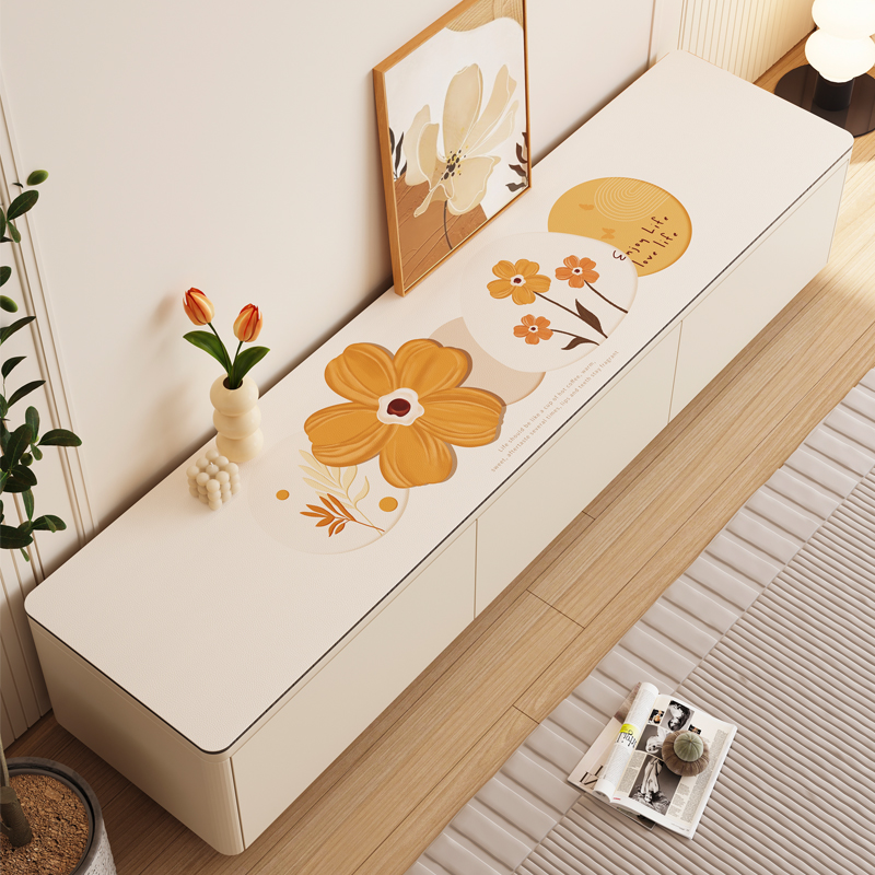 现代简约电视柜桌垫轻奢高级感