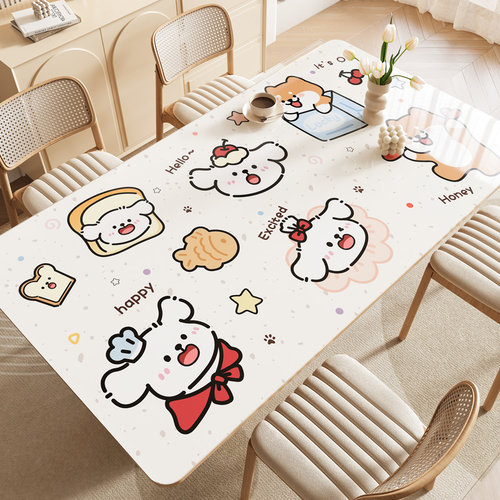 卡通小狗餐桌垫软玻璃桌面保护垫