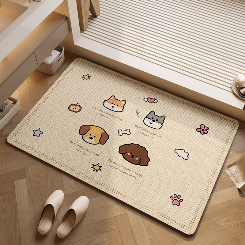 浴室吸水地垫卫生间门口速干防滑脚垫厕所垫子家用硅藻泥地毯卫浴