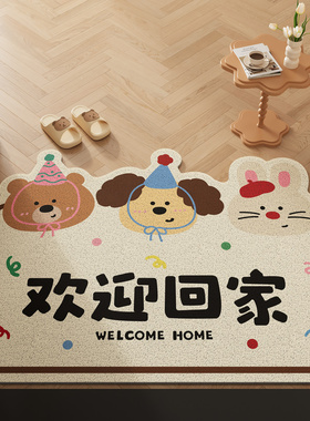 入户门地垫大门口进门专用防滑丝圈脚垫高级室内入门地毯入户门垫