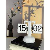 创意机械自动翻页时钟桌面简约复古台式 数字摆钟轻奢极简装 饰座钟