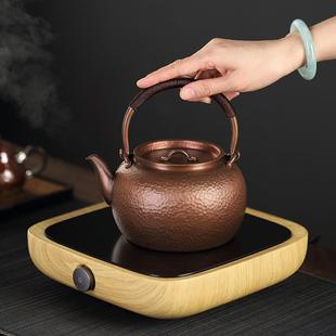 紫铜水壶烧水壶大容量铜制煮茶壶泡茶壶手工加厚铜壶电陶炉沏茶壶
