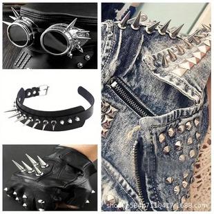 80/180pcs铆钉diy撞钉锥形皮具子弹头尖头装饰螺丝金属朋克铆尖钉