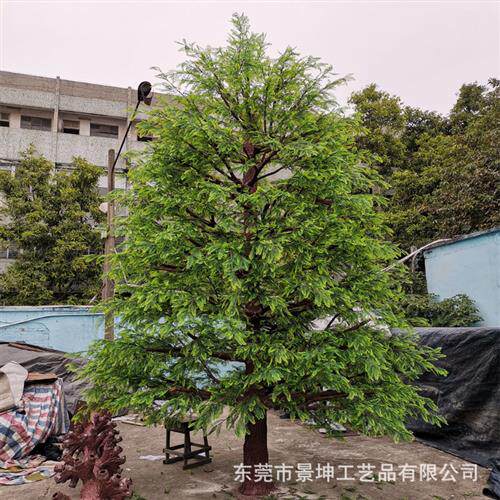 仿真水杉松树假绿植装饰自然景观大型仿真树厂家园林人造景玻璃钢