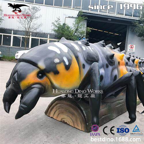 仿真机械电动毛毛虫模型制作厂家可爬行昆虫模型恐龙亲子乐园.
