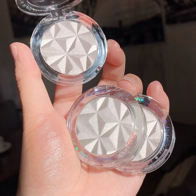 钻石单色高光细闪粉珠光脸部提亮晶晶月光爆闪高光鼻影修容一体盘