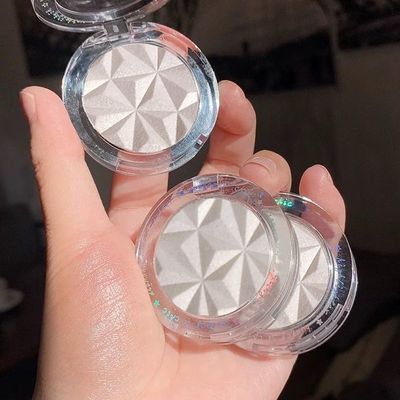 钻石单色高光细闪粉珠光脸部提亮晶晶月光爆闪高光鼻影修容一体盘