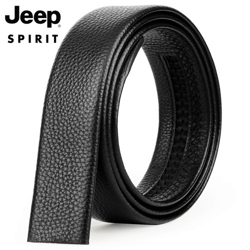 皮带JEEP头层牛皮男士无头