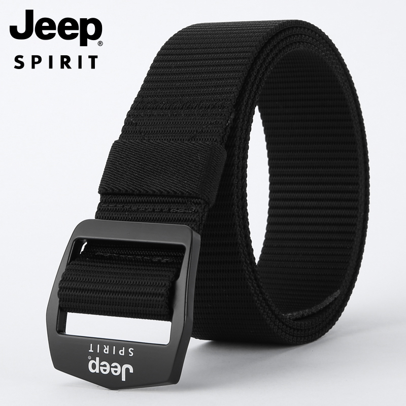 Jeep spirit吉普超薄贴身尼龙腰带男帆布皮带运动户外速干裤布料