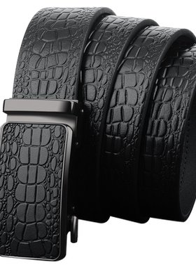 Jeep男士皮带真皮自动扣2024新款纯头层牛皮商务腰带正品高档裤带