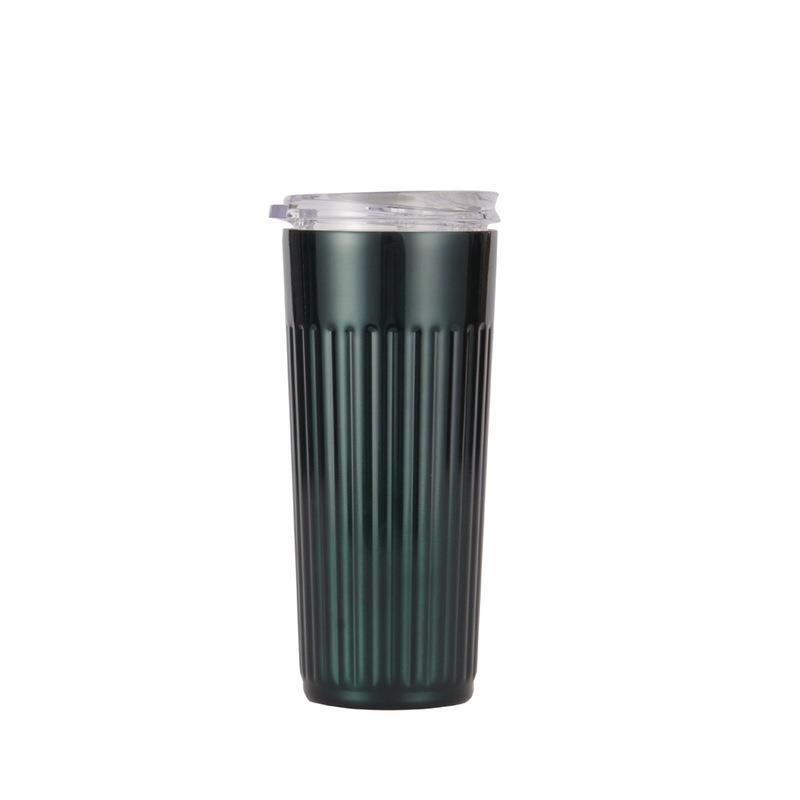 新款真空保温随手杯简约带手柄直身水杯带杯盖时尚咖啡杯 汽车杯