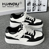 男2026新款 秋冬男鞋 百搭厚底时尚 环球黑白熊猫板鞋 学生运动休闲鞋