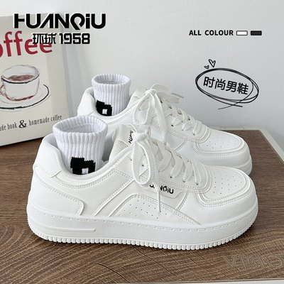 环球潮流百搭低帮运动小白鞋