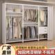 货架型衣柜衣帽架落地组合衣柜卧室家用防尘挂衣架金属衣帽间架子