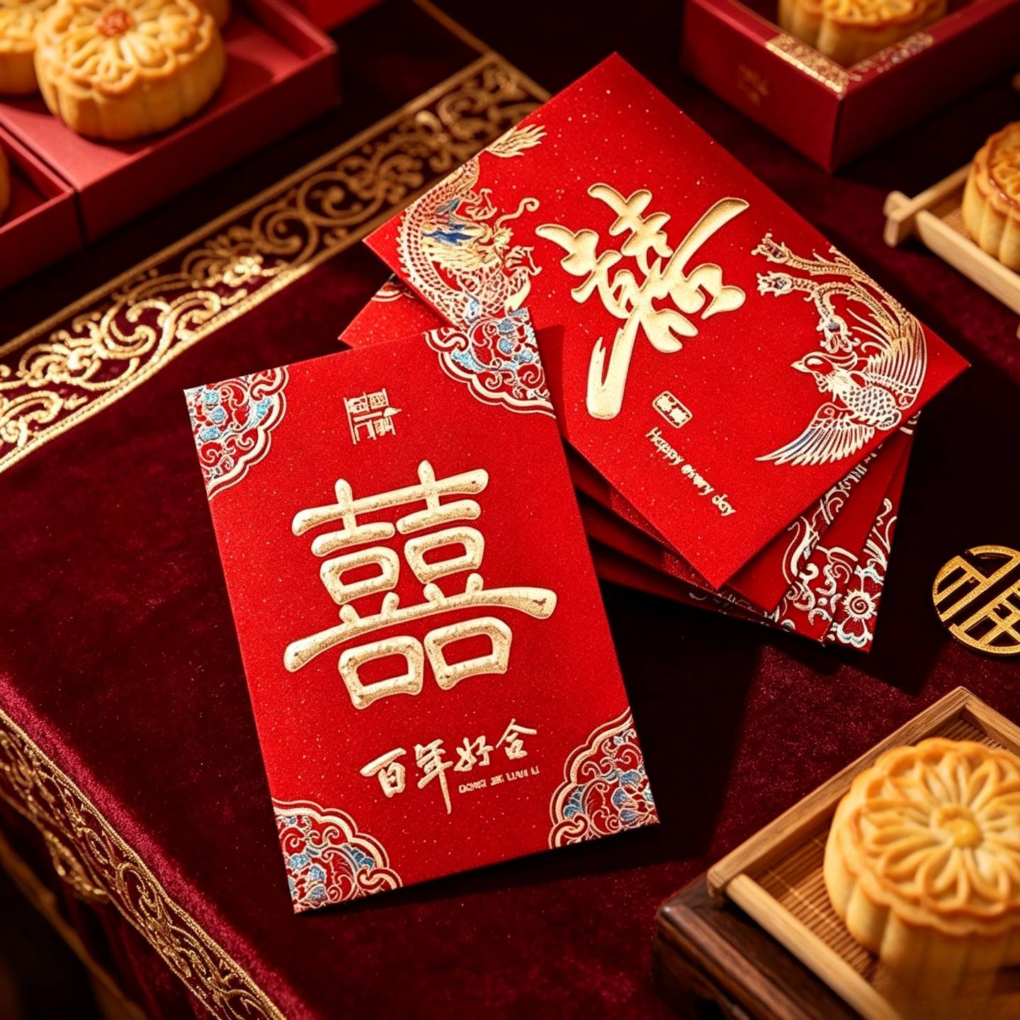 新款结婚喜字红包接亲堵门中号红包袋烫金创意硬壳抛飞高档利是封图片