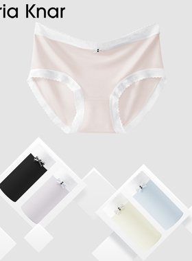 Caria Knar2026年高弹中腰宽边包臀内裤女100%纯棉裆布三角短裤4