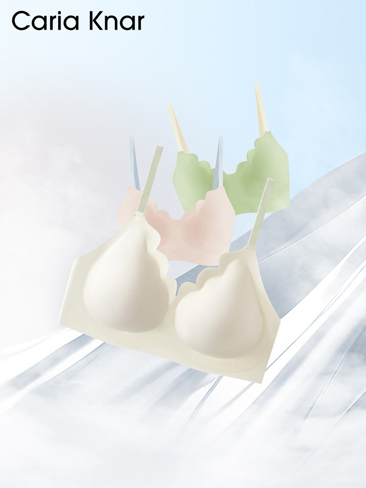 CariaKnar2025年新款无痕果冻软支撑内衣女小胸聚拢收副乳无钢圈