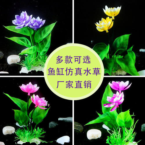 26年新款跨境鱼缸造景水族箱仿真水草植物塑料马蹄莲装饰摆件