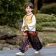 儿童装 春秋薄小男孩民族舞服饰演出服男童周岁服潮 男宝宝汉服套装