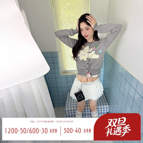 FTT兔子针织毛衣开衫外套女秋