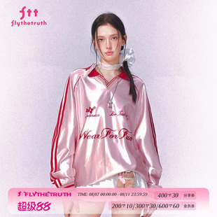 卫衣运动休闲球衣 BJHG不计后果复古撞色POLO衫 女款 秋季 宽松插肩袖