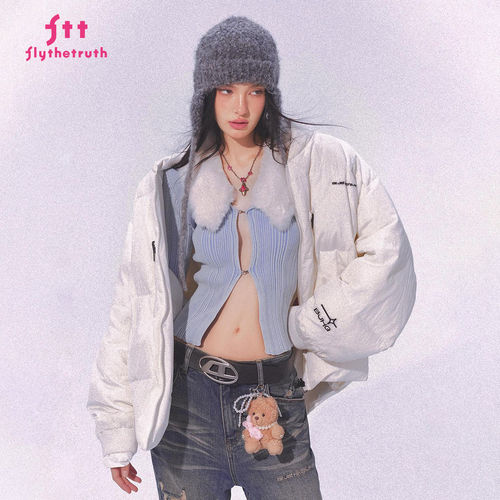 双面两穿鹅绒羽绒服女防寒服外套