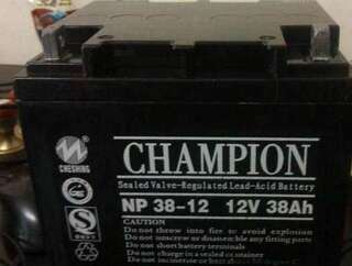 CHAMPION冠军蓄电池12V38AH NP38-12 UPSEPS直流屏太阳能应急专用