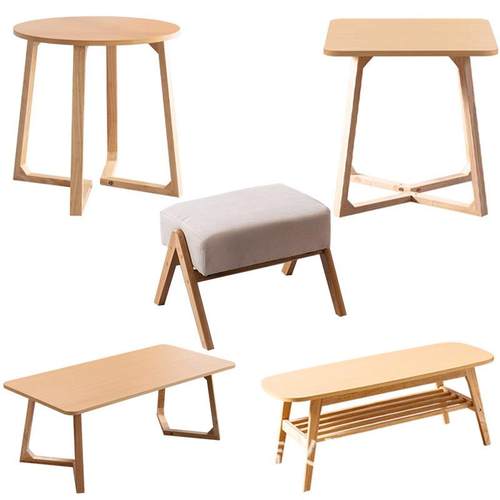 北欧实木小桌子家用小户型组合现代简约客厅办公室休闲桌子套装