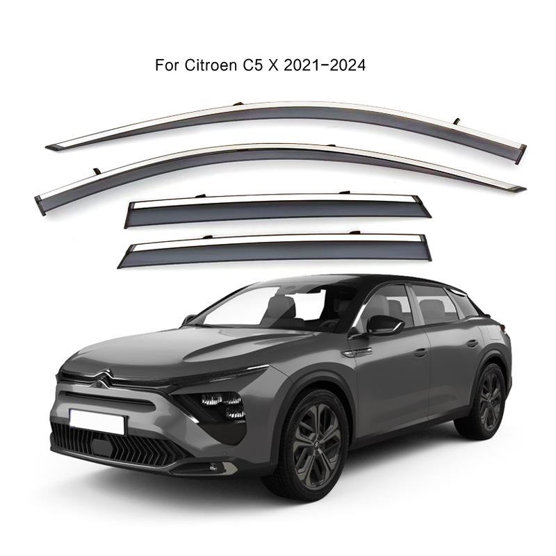 专用2021-2024雪铁龙凡尔赛C5X晴雨挡CitroenC5X注塑车窗雨眉