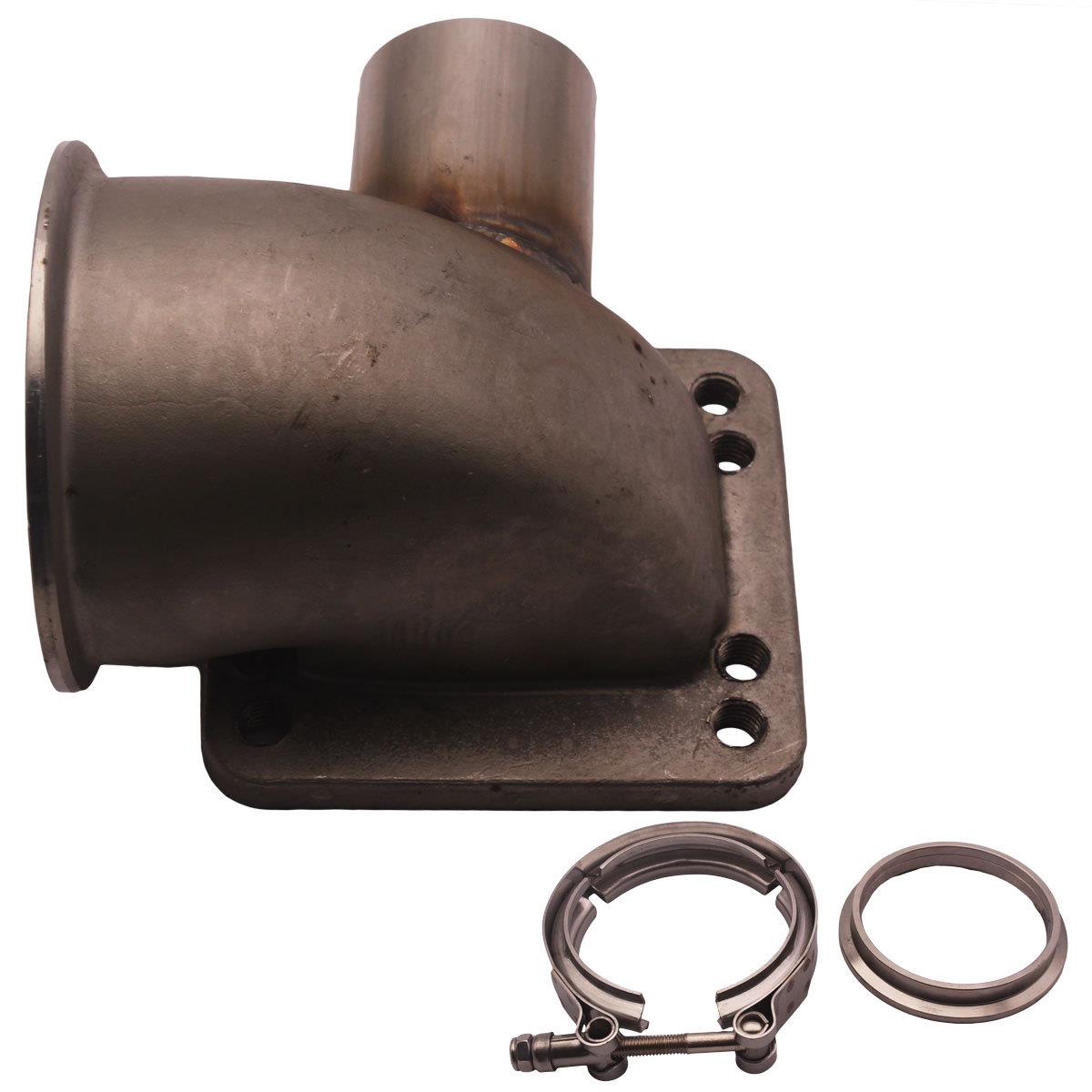 汽车配件3“V带90度T3/T4涡轮弯管接头法兰铸造WG管（不锈钢）