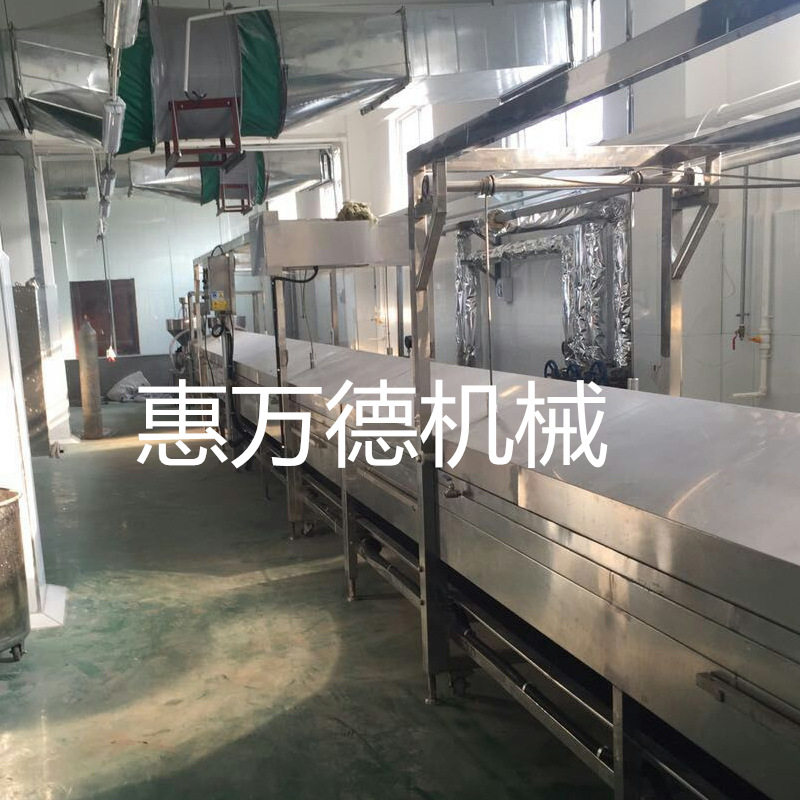 诸城龙虾球鱼丸子生产流水线 按需供应大型鱼豆腐蒸线设备 蒸煮线