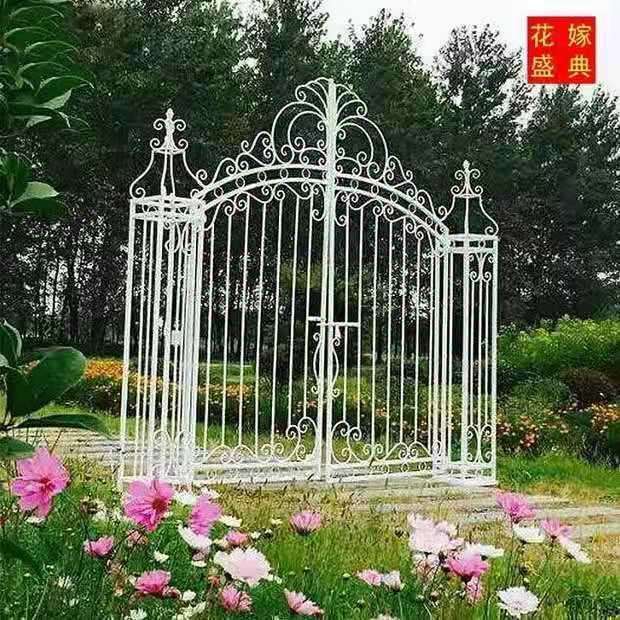 新款婚庆花门幸福门铁艺拱门架子欧式背景门架子铁艺婚庆道具拱门