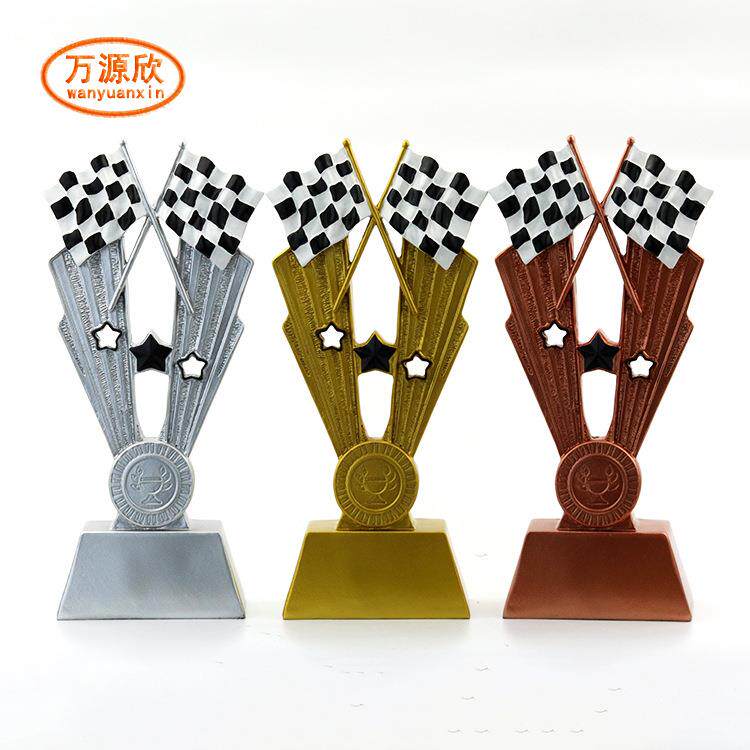 儿童平衡车比赛奖杯卡丁车赛车树脂工艺品颁奖奖杯纪念品奖牌