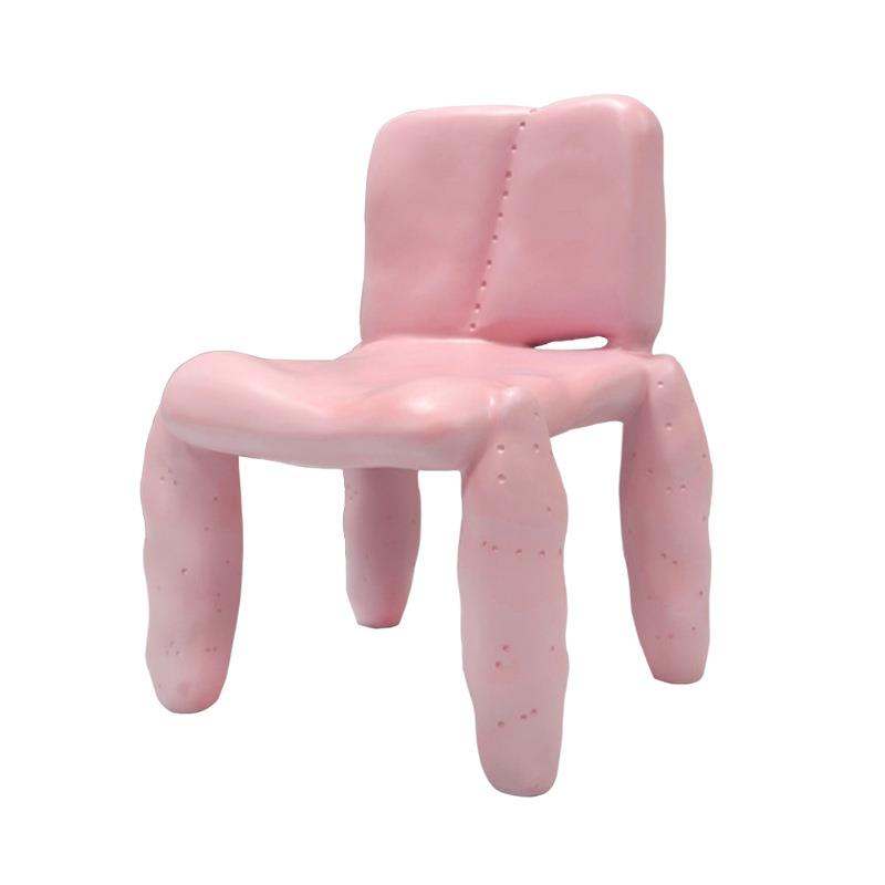 轻奢意式玻璃钢餐椅设计师客厅家用靠背椅子现代简约网红接待坐椅