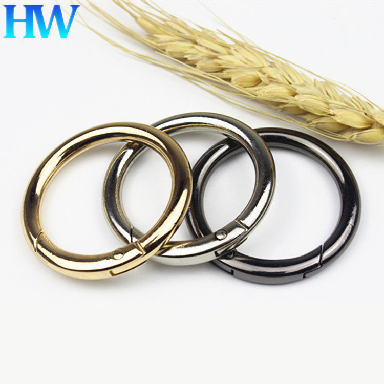 金属钮扣圆圈扣环箱包五金配件圆环扣弹簧圈包包装饰扣圆形扣子