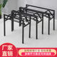 加厚折叠桌架子双层加固桌架黑色简易架子白色铁架铁艺弹簧架桌腿