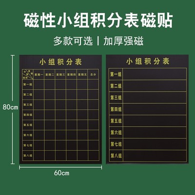 教诚定制磁性黑板贴小组积分表软磁条贴班级评比栏作业课程表墙贴