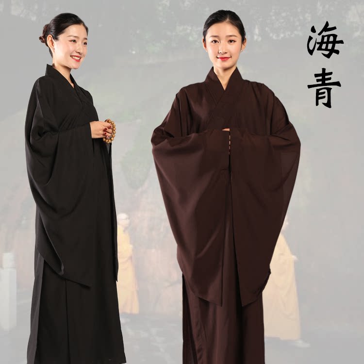 高档海青居士服女款僧衣