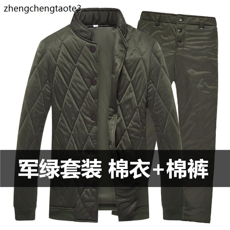 男士冬季加厚爸爸棉衣棉