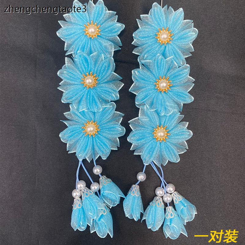 一对价新款戏曲鬓花边花