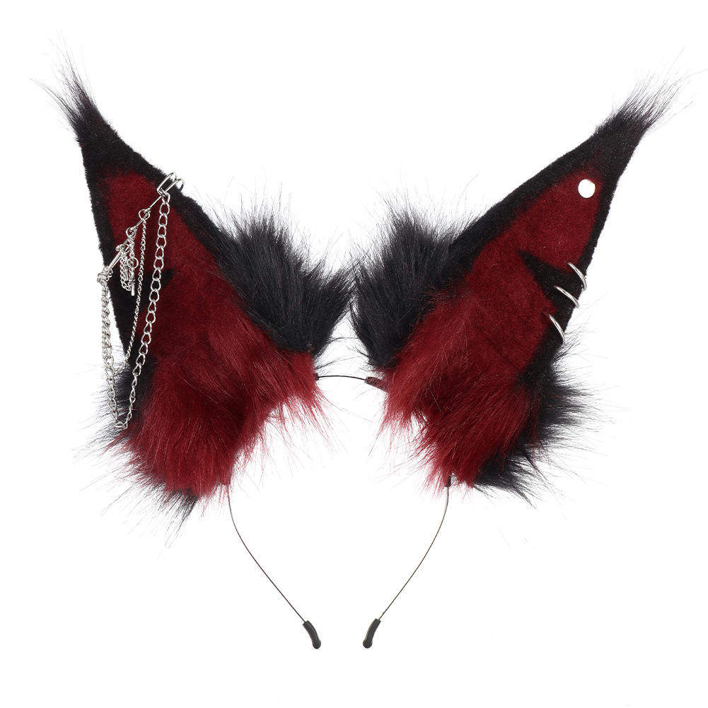 万圣节兽耳发箍 仿真狗耳朵毛绒表演头饰链条配饰cosplay漫展直播,饰品/流行首饰/时尚饰品新,发饰,淘宝优惠券,粉丝福利购,淘宝优惠卷