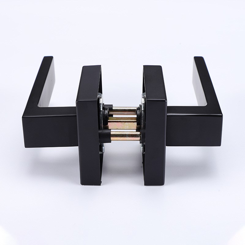 锌合金门手锁套锁黑色执手锁现代门锁金属门锁室内门锁房间锁套