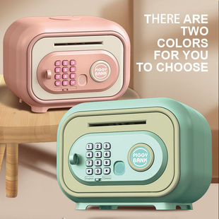 2025新款音乐指纹儿童储蓄罐大容量钥匙存钱柜跨境安全便捷