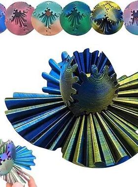 跨境爆款亚马逊3D Printed Gear Ball Spin Ball打印齿轮球旋转球