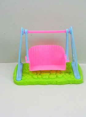 卡通仿真荡秋千配件 娃娃配件 儿童女孩家家玩具 场景摆设36.7g