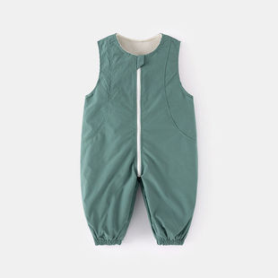 2026春秋新款婴儿爬行服户外防风连体衣宝宝外出罩衣防脏