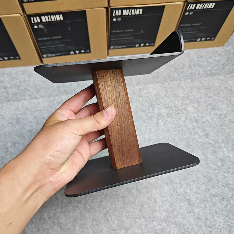 实木DIY音箱架适用MR4/N300落地架家用音响脚架桌面书架底座支架