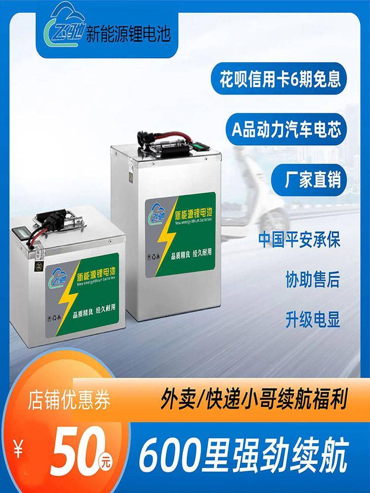 宁德时代电动车锂电池72v外卖大容量60v三元锂电瓶三轮48v新国标